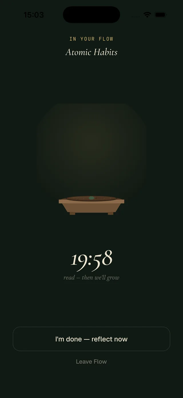 Flow — focused reading time